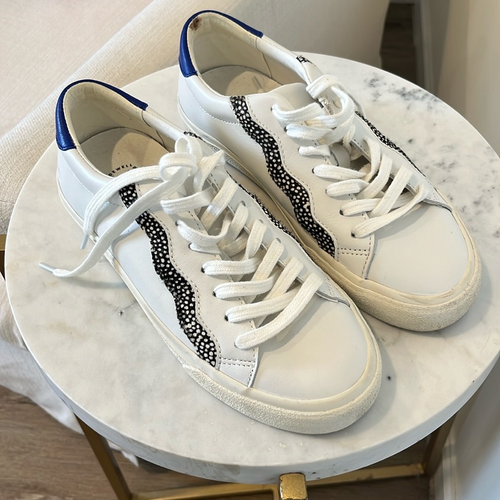 Madewell MWL White Leather Sneakers Calfhair